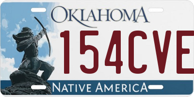 OK license plate 154CVE