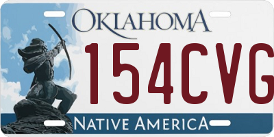 OK license plate 154CVG