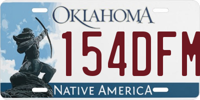OK license plate 154DFM
