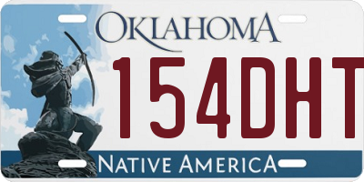 OK license plate 154DHT