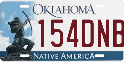 OK license plate 154DNB
