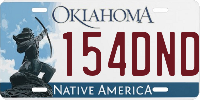 OK license plate 154DND
