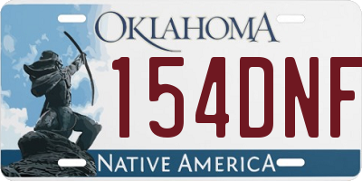OK license plate 154DNF