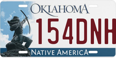 OK license plate 154DNH