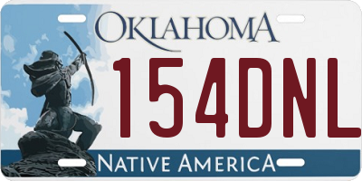 OK license plate 154DNL