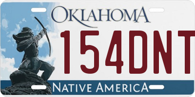 OK license plate 154DNT