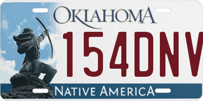 OK license plate 154DNV
