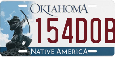 OK license plate 154DOB