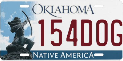OK license plate 154DOG