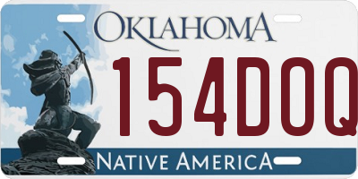 OK license plate 154DOQ