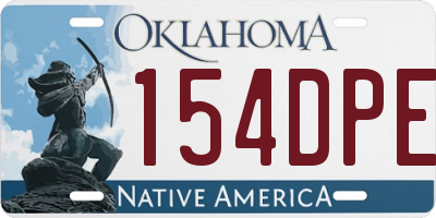 OK license plate 154DPE