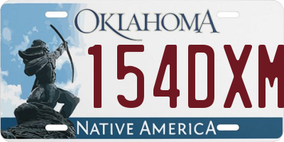 OK license plate 154DXM