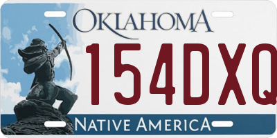 OK license plate 154DXQ