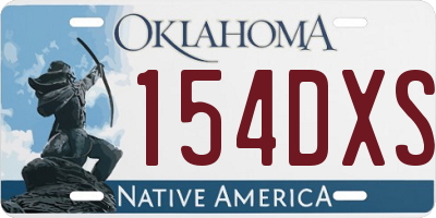 OK license plate 154DXS