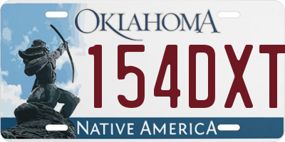 OK license plate 154DXT