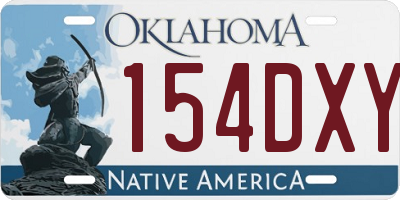 OK license plate 154DXY