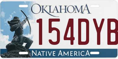OK license plate 154DYB