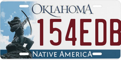 OK license plate 154EDB