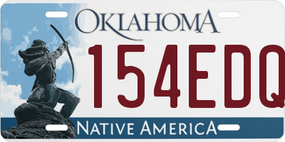 OK license plate 154EDQ