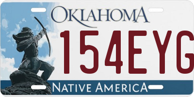 OK license plate 154EYG