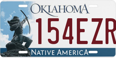 OK license plate 154EZR
