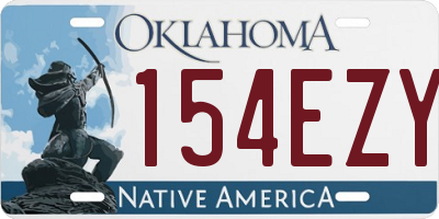 OK license plate 154EZY