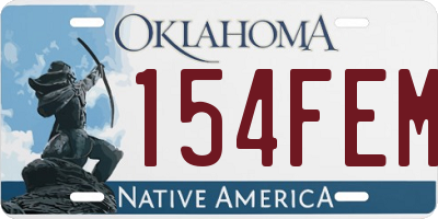 OK license plate 154FEM