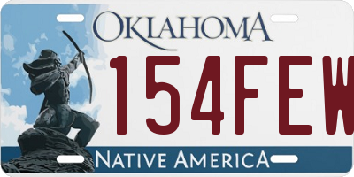 OK license plate 154FEW