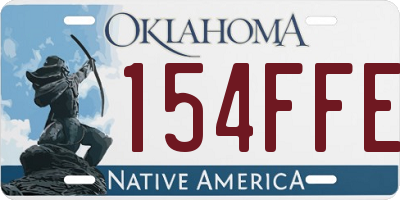 OK license plate 154FFE