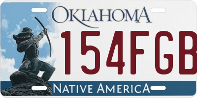 OK license plate 154FGB