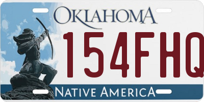 OK license plate 154FHQ