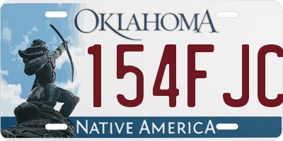 OK license plate 154FJC