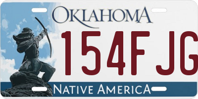 OK license plate 154FJG