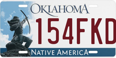 OK license plate 154FKD