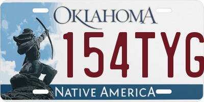 OK license plate 154TYG