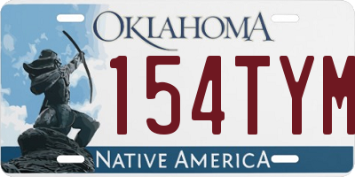 OK license plate 154TYM