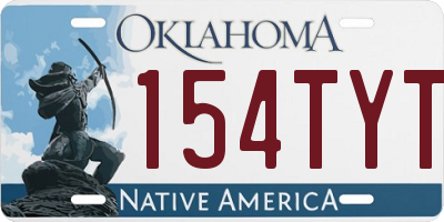 OK license plate 154TYT