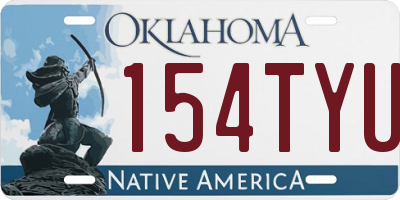 OK license plate 154TYU