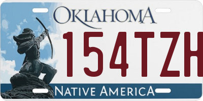 OK license plate 154TZH