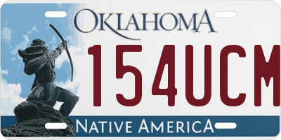 OK license plate 154UCM