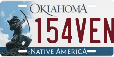 OK license plate 154VEN