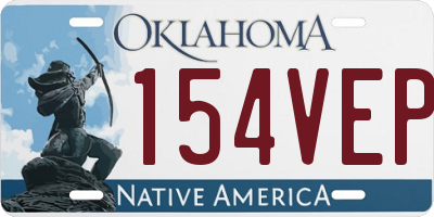 OK license plate 154VEP