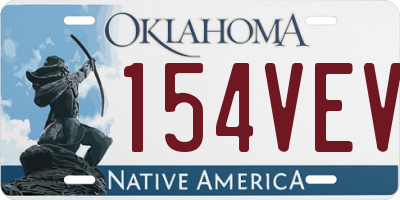 OK license plate 154VEV
