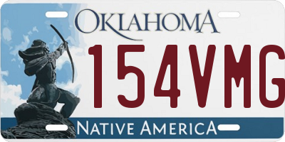 OK license plate 154VMG