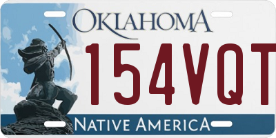 OK license plate 154VQT