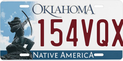 OK license plate 154VQX