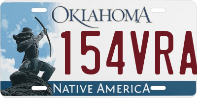 OK license plate 154VRA