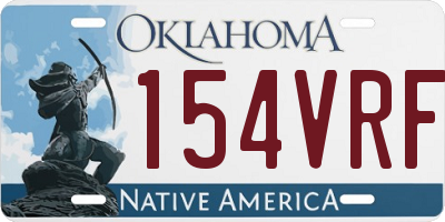 OK license plate 154VRF
