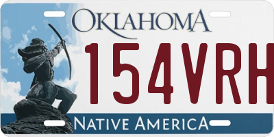 OK license plate 154VRH