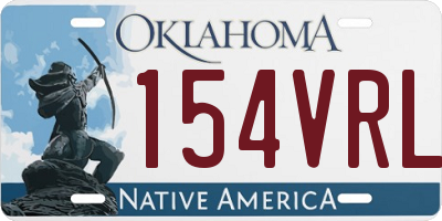 OK license plate 154VRL